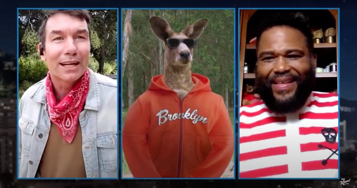Kangaroo Jack Cast Reunion en Jimmy Kimmel Live Even trae de vuelta el canguro